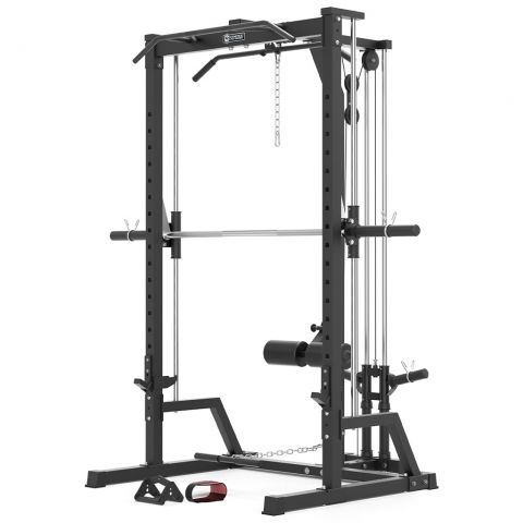 Smith Half Rack with Pulley Station